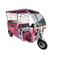 Navette électrique à trois roues, tricycle touristique rose pour zone touristique et hôtel
