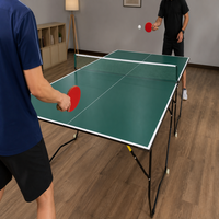 Table de ping-pong pliable d'intérieur avec filet pour la maison, le club, l'école, logo personnalisé, OEM, vente en gros