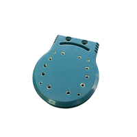 Base de réglage en aluminium anodisé bleu haute précision, composant de positionnement rotatif usiné CNC sur mesure