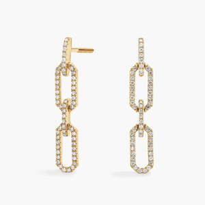 Boucles d'oreilles longues en argent de luxe avec finition haut de gamme et diamants de laboratoire étincelants pour femmes, argent sterling 925 - Product Image 2