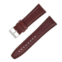 Bracelet de montre en cuir véritable avec bordure, boucle à ardillon carrée, ajustement universel pour montres connectées 20-24mm, accessoires de charme