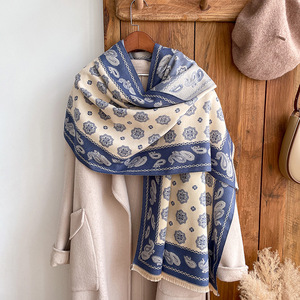 Bufanda chal de lujo Keshmir Lady, manta cálida de invierno de doble uso, Material de poliéster para damas - Product Image 5