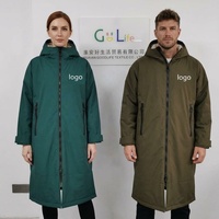 Veste de bain et de surf unisexe en polaire sherpa de haute qualité pour hommes et femmes, manteau oversize imperméable, robe de change