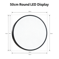 Nouvel écran LED circulaire simple face P2 extérieur 2026 de 0,5 m (20 pouces) avec affichage numérique couleur pour magasin