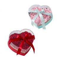 Hartvormige driedelige bruiloft cadeauverpakkingsset met matte laminatie kartonnen bloemen- en fruitgeschenkdoos