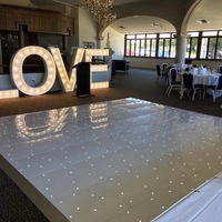 Piste de danse étoilée sans fil à LED pour fête de mariage