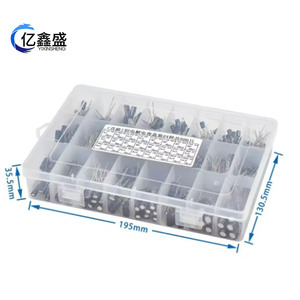 ตัวเก็บประจุอลูมิเนียมอิเล็กโทรลีติค 0.1uF 1000uF 10V 16V 25V 50V ชุดคละแบบโพลาไรซ์ 500 ชิ้น - Product Image 5