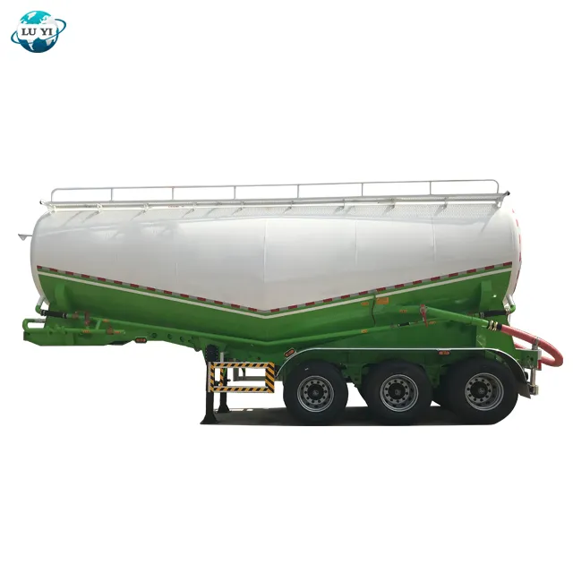 LUYI Fabrik 3 Achsen 6oTon Zement Bulk Tanker Auflieger mit HOWO lkw kopf für verkauf