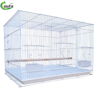 Cage en fer pliable grand format avec poignée pour perroquets et petits oiseaux, idéale pour l'élevage - Vente en gros
