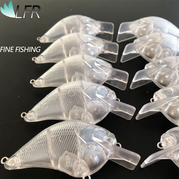 Неокрашенная рыболовная приманка 75 мм, 13,8 г, пустая кренкбейт, корпус приманки 364 #