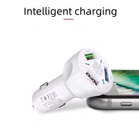 Adaptor Charger Mobil Universal 3 USB Quick Charge 3.0 Pengisian Cepat 18W Pengisi Daya Ponsel USB Cepat untuk Android