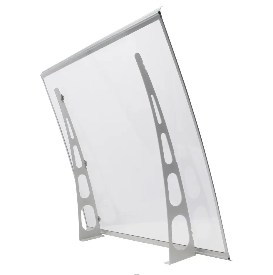 Meilleure vente, auvent de porte incurvée en fer polycarbonate durable pour bricolage en plein air