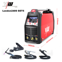 VECTOR AC DC Argon Arc TIG Welders Pulse 220V IGBT Inverter Welding Machine for Aluminium with Foot Switch London2400
