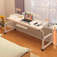 Vente en gros, table de lit pour ordinateur portable à hauteur réglable, bureau sur lit, dessus de lit, table sur roulettes