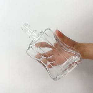 Custom Luxury Guitar Shape Gin Bottle Flat OEM ODM Vodka Bottle <strong>Spirits</strong> 500ml 700ml 750ml Empty Glass Bottle for Brandy Vodka - Product Image 2
