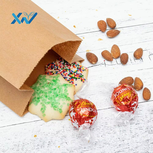 Sachets en papier <span class=keywords><strong>kraft</strong></span> brun à impression numérique sacs à biscuits compostables et biodégradables pour emballage de collation pour promotions - Product Image 2