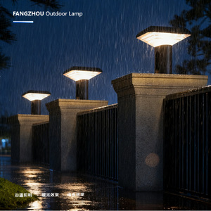 Lampe de poteau extérieure Fangzhou en aluminium moulé sous pression, étanche, à LED, pour l'éclairage des portails de villas - Product Image 2