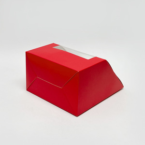 Caja de cartón plegable roja WELLP con ventana transparente para empaque de gorras de béisbol, caja de papel de 400 g/m² - Product Image 3
