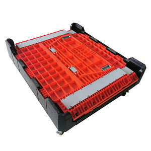 Zware Grote Hdpe Industriële Logistieke Transport Magazijn Opvouwbare Inklapbare Kunststof <span class=keywords><strong>Pallet</strong></span> Box Met Wielen - Product Image 3