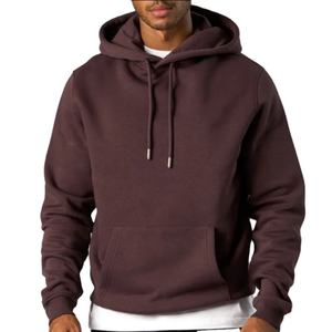 Sudadera Unisex Negra y Marrón de Algodón con Logotipo Personalizado, Impresión en Serigrafía, Cordón Ajustable, Sudadera con Capucha Bordada para Hombre - Product Image 3
