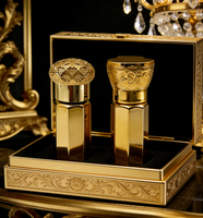 Couvre-bouteille en métal plaqué or de luxe pour accessoires de bouteilles d'huile essentielle en verre 3ml/6ml/12ml