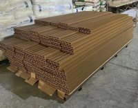 Panneau rainuré en composite bois-plastique imperméable, tailles personnalisables, panneau mural WPC pour la décoration intérieure et les loisirs domestiques