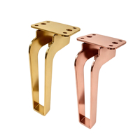 180mm Goldene Stahl-Dreieckmöbelbeine für Moderne Wohnzimmer-Esstische, Küchenmöbel, Sofas, Betten und Schränke - Robust und Einfach zu Montieren