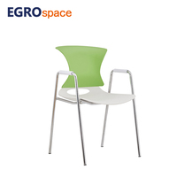 Chaise de bureau pliante EGROspace de haute qualité avec accoudoirs pour salle de conférence, formation et visiteurs
