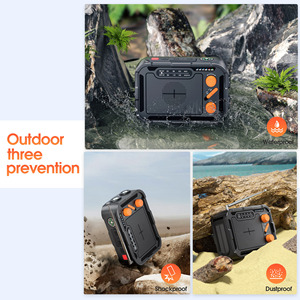 Radio de Emergencia Portátil AM/FM con Energía Solar de 5000 mAh, Banco de Energía Recargable con Linterna LED y Cargador USB <span class=keywords><strong>para</strong></span> Acampar al Aire Libre - Product Image 2