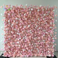 Fournitures de décoration de mariage tournesol artificiel floral panneau de fond de mur Orange jaune soleil fleur mur pour événement lieu location boutique