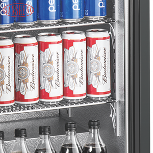 Refrigerador Comercial Eléctrico Personalizado para Hotel y Hogar, Negro, 208L, Pequeño, <span class=keywords><strong>Mini</strong></span>, con Puerta Doble de Vidrio Transparente - Product Image 2