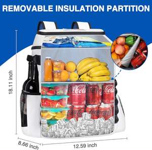 กระเป๋าเก็บความเย็นแบบสะพายหลังแบบกําหนดเอง 54 กระป๋องฉนวนกันน้ํากระเป๋าเก็บความเย็นป้องกันการรั่วพร้อมช่องหลายช่อง - Product Image 4