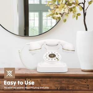 Teléfono Fijo Clásico con Cable, Retro, para Oficina, Habitación de Hotel, Línea Fija, Europa, Estados Unidos - Product Image 3