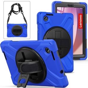 Funda para tableta a <span class=keywords><strong>precio</strong></span> de fábrica para <span class=keywords><strong>Lenovo</strong></span> <span class=keywords><strong>Tab</strong></span> <span class=keywords><strong>M8</strong></span> de 8 pulgadas 2020 TB-8705F 8705N con soporte giratorio 360 y correa de mano para el hombro - Product Image 2