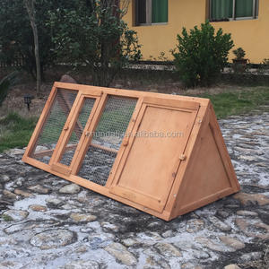SDR005 di lusso moderno in legno A-Frame Pet House modello solido piccolo animale Hutch con corsa esterna per gatti e conigli - Product Image 2