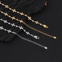 Collier en cuivre transfrontalier Hip-Hop Euro-Américain avec fermoir Jour de la Semaine et accents en zircon motif étoile - Bijou cadeau pour femme