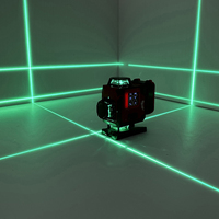 Set Laser Level Presisi Tinggi Milwaukee Terlaris, Self-Leveling, Garis Silang Hijau, Kit Aksesoris Lengkap