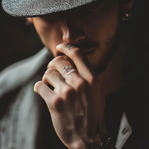 Bagues Merryshine en argent sterling 925, style épée <span class=keywords><strong>viking</strong></span>, épée de chevalier, poignard, amulette de protection simple, bijoux irlandais gothiques punk - Product Image 5