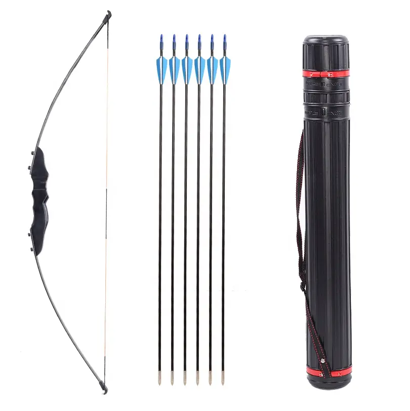 Sport Archery Game Arrows Hunting Shooting Archery Recurve Bow and Fiberglass Arrow Set