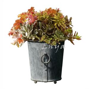 Pots de fleurs et jardinières Vintage en Zinc, forme ronde et carrée, Support de printemps en fer classique pour porche et <span class=keywords><strong>jardin</strong></span> - Product Image 1