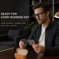 Lunettes Intelligentes IA Meta Glasses avec Caméra 800W et Étui Rechargeable pour Photographie, Vidéo, Musique et Traduction en Temps Réel