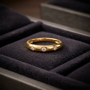 Bague en or jaune 14 carats à trois pierres en diamant naturel taille brillant certifiée HRD, plaquée rhodium, tendance, pour soirée, clarté VS1 - Product Image 6