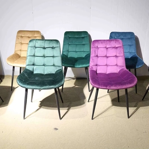 Échantillon Gratuit - Chaises de Salle à Manger Modernes en Velours, Style <span class=keywords><strong>Scandinave</strong></span> et Italien, pour Appartement, Salle de Sport, Cuisine - Product Image 1