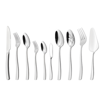 Ensemble de couverts en acier inoxydable 18/8 de haute qualité, durables, avec manche carré, pour hôtels, restaurants, vente en gros