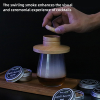 Kit de fumage pour boissons en bois personnalisé, cadeau de Noël pour les amateurs de bourbon, cocktails et whisky, outil de fumage pour bar avec copeaux de bois et torche