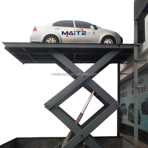Sistem Lift Mobil Hidrolik Elektrik Dua Tingkat Model Gunting Dua Tiang untuk Parkir Bawah Tanah - Product Image 4