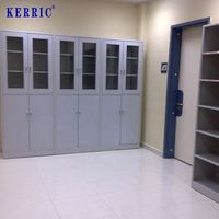 Lemari Penyimpanan Peralatan Laboratorium Pintu Depan Kaca Baja Logam / Lemari Penyimpanan Laboratorium Tahan Api