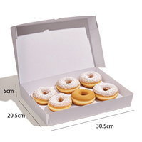 Boîtes personnalisées roses pour beignets, joliment imprimées, écologiques, de bonne qualité, avec poignée, pour beignets