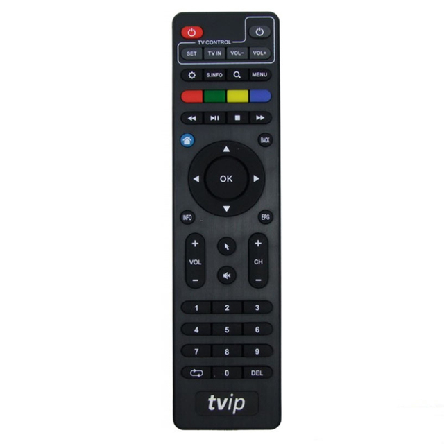 High Quality Automatic Plastic IR TV Remote Control for Android TVIP STB with 10m Range