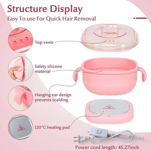 Calentador de Cera Plegable, Máquina de Depilación con Cera, Calentador de Cera Portátil de Silicona de 400 ml, Depiladora Corporal SPA, Olla para Cera de Parafina para Viajes - Product Image 3